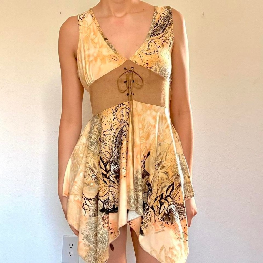 Yaffa Asymmetrical Boho Handkerchief Top